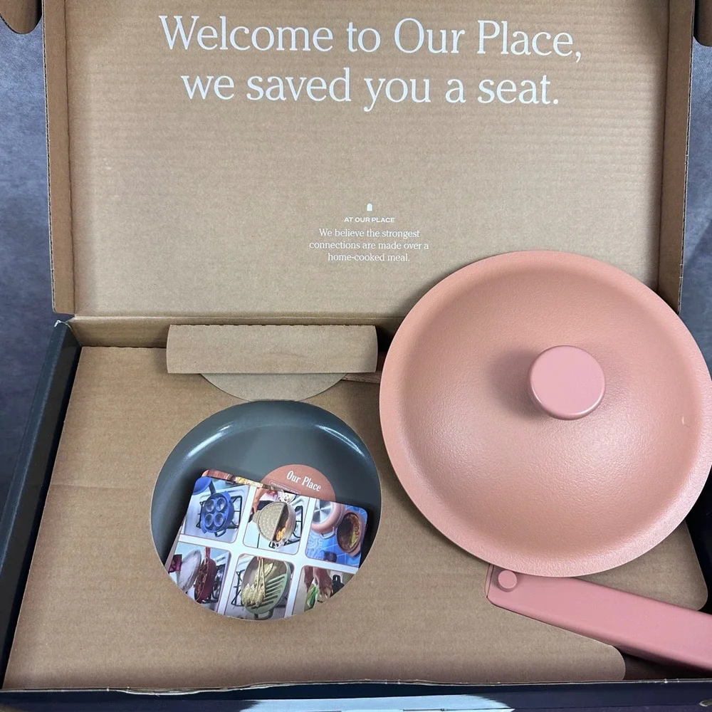 Our Place Mini Always Pan Spice 8.5 Inch Nonstick 3 Piece Set Thermakind Ceramic